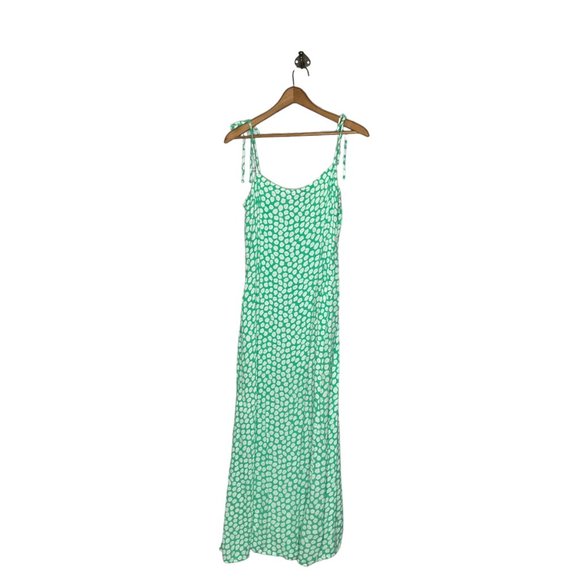 Faithfull the Brand Size 8 Anthropologie Exclusive Green‎ Cora Floral Midi Dress - Picture 7 of 9